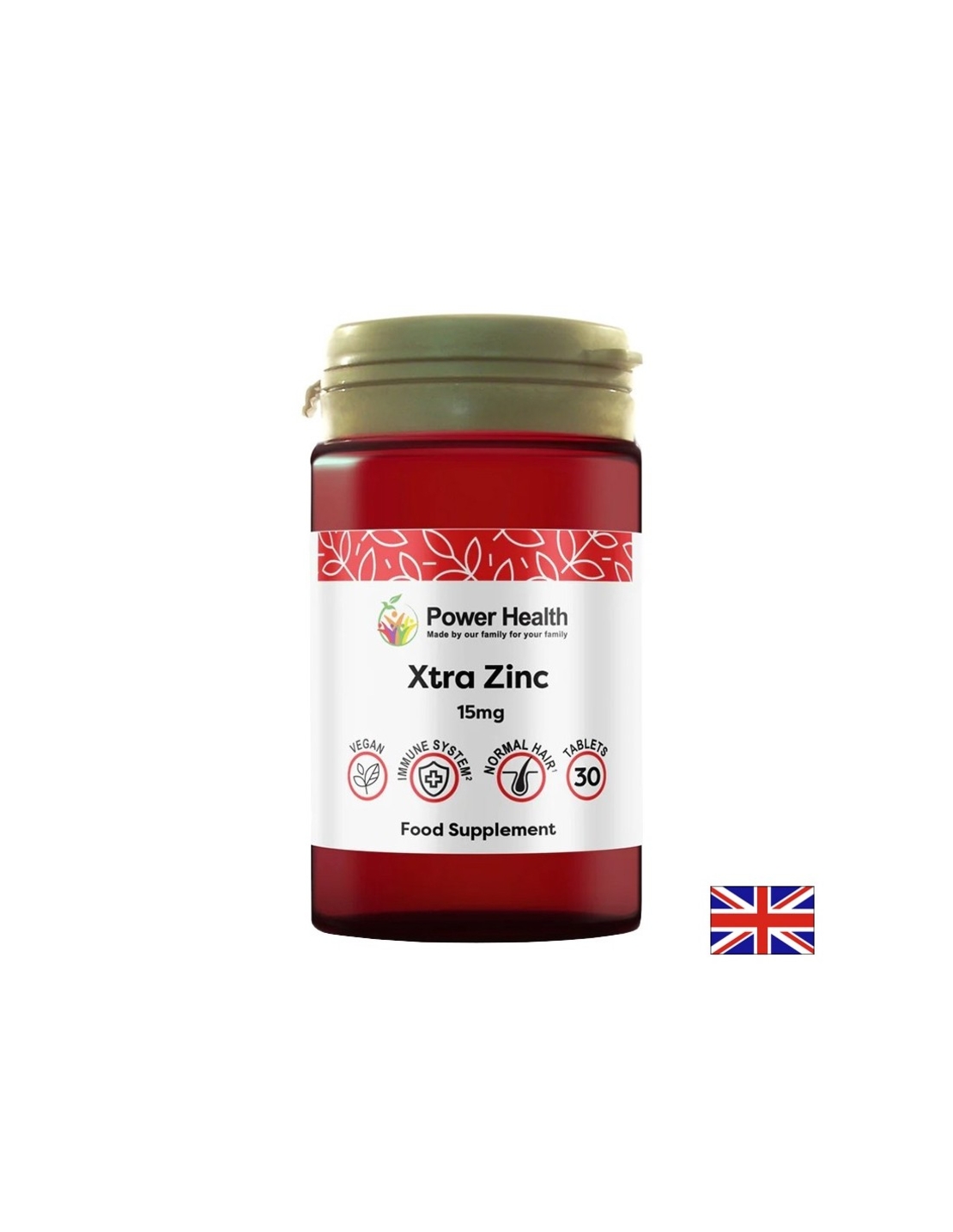 Xtra Zinc (Цинк цитрат) Силен имунитет и здрава кожа 15 mg, 30 таблетки