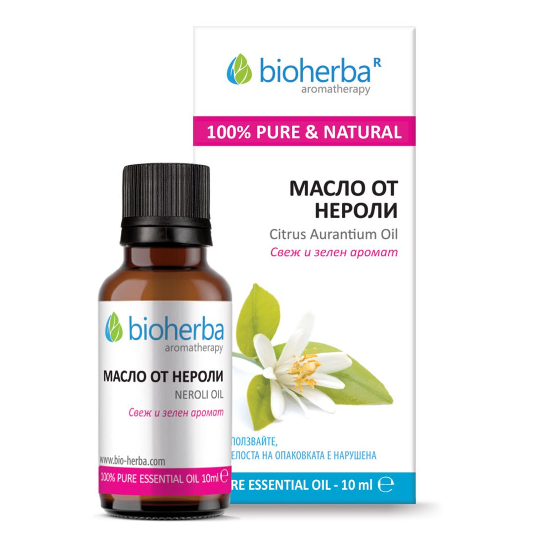 МАСЛО ОТ НЕРОЛИ, Neroli essential oil, Биохерба, 10 мл
