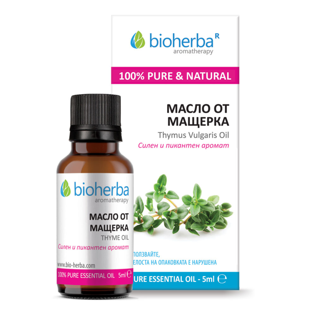 МАСЛО ОТ МАЩЕРКА, Thyme essential oil, Биохерба, 5 мл.