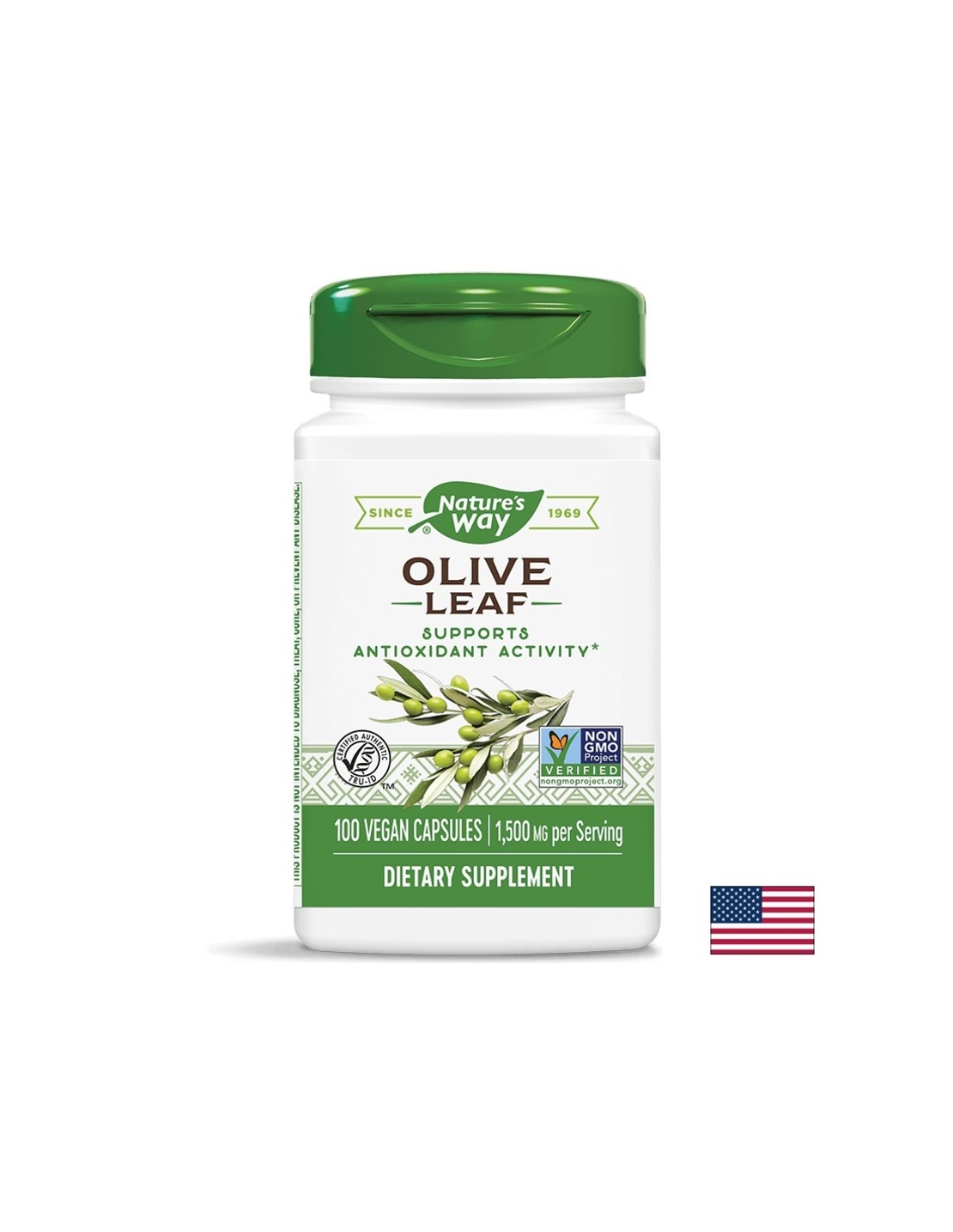 Olive Leaf/ Маслина (лист) 500 mg х 100 капсули Nature’s Way