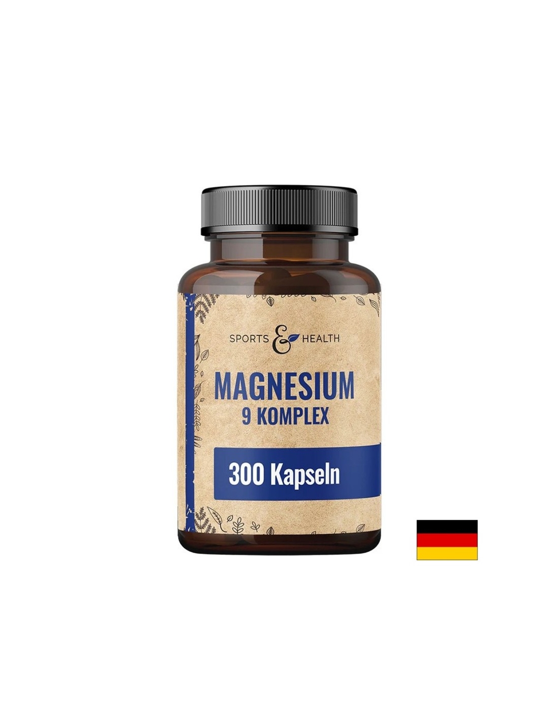 Магнезий 200 mg (комплекс от 9 форми) + B6 и Пантотенова киселина – За мускули, енергия и нервна система, 300 капсули