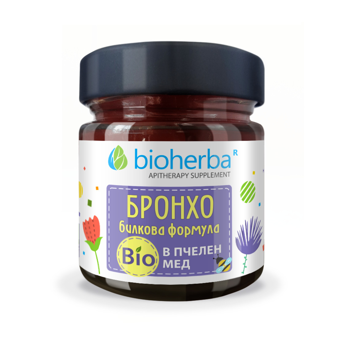 БРОНХО БИЛКОВА ФОРМУЛА В БИО ПЧЕЛЕН МЕД, БИОХЕРБА, 280 гр.