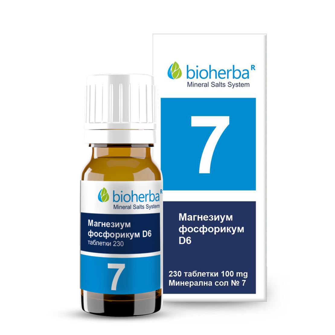 Минерална Сол №7 Magnesium Phosphoricum D6, Магнезиум фосфорикум, Таблетки х 230, 100 мг.