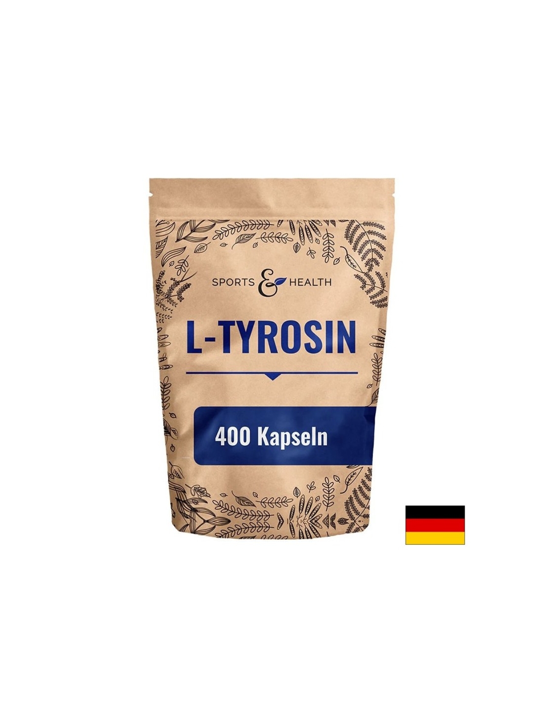 L-Тирозин Добра концентрация, памет и здрава щитовидна жлеза 500 mg, 400 капсули