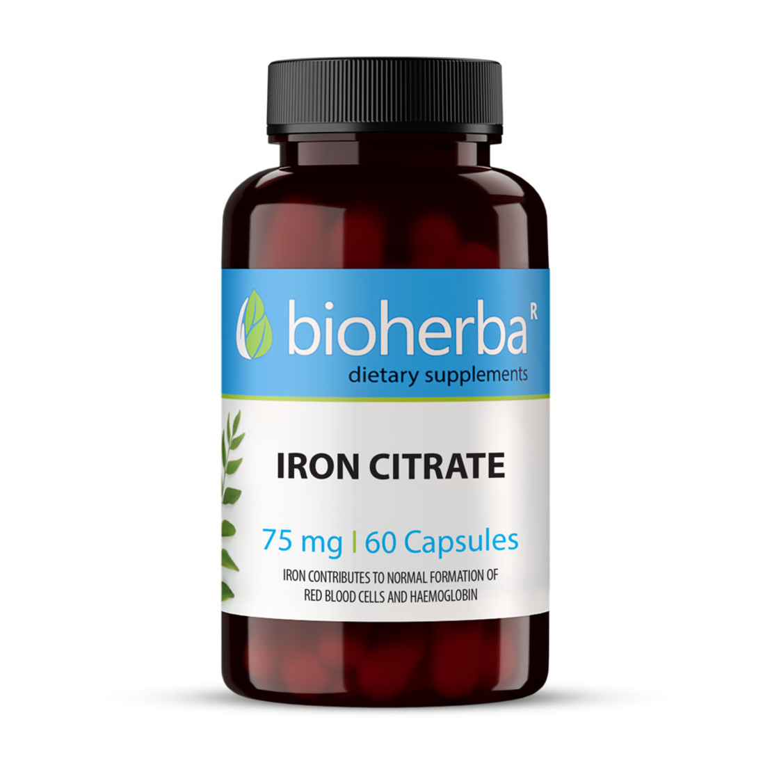 ЖЕЛЕЗЕН ЦИТРАТ/ IRON CITRATE, 60 капсули, 75 мг, Биохерба