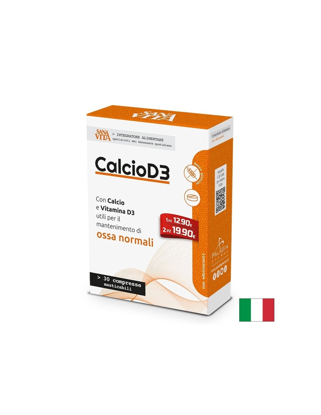 Калций 600 mg + Витамин D3 20 μg – За здрави кости и зъби, 30 дъвчащи таблетки