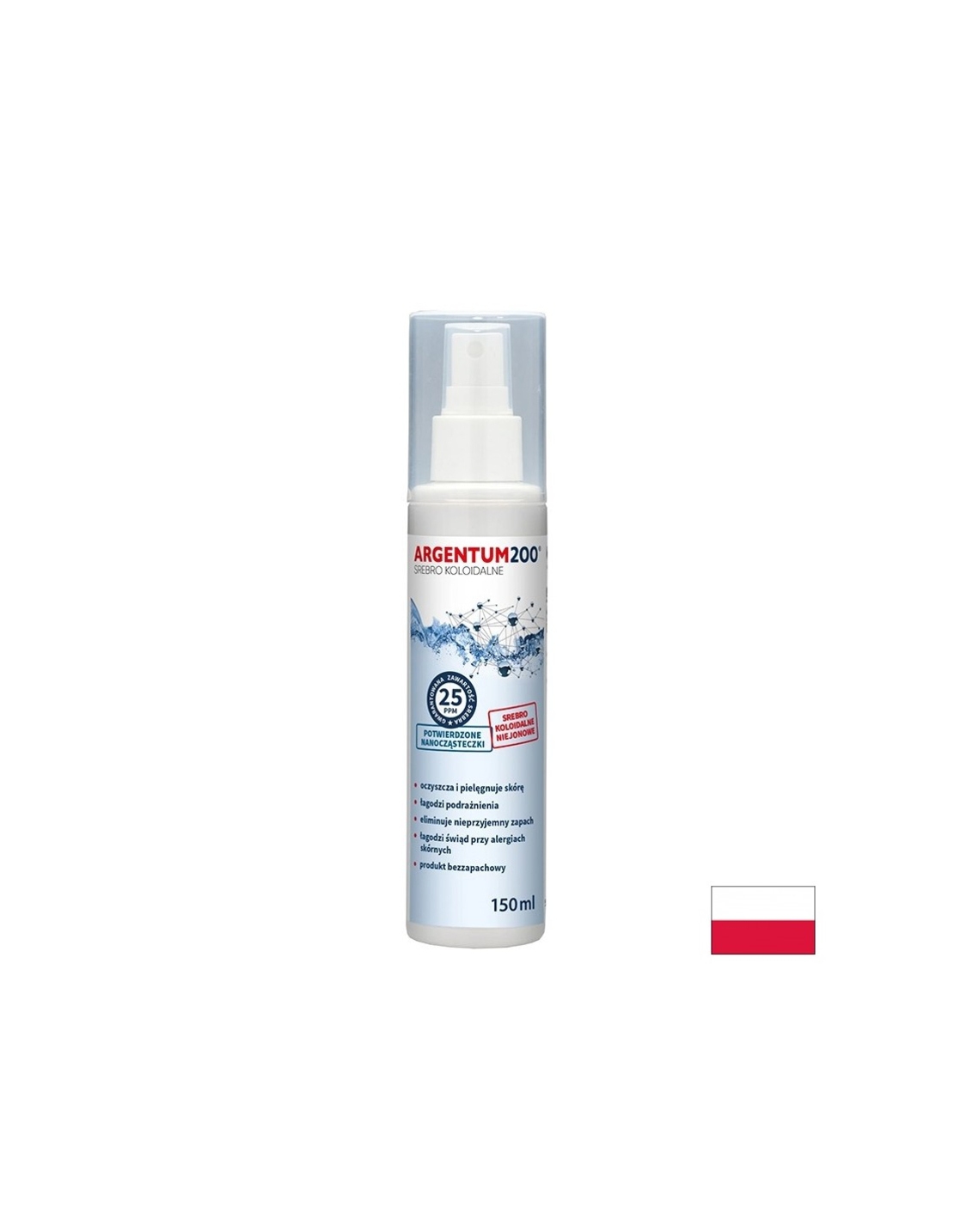 Колоидно сребро Грижа за кожата 25 ppm, 150 ml спрей