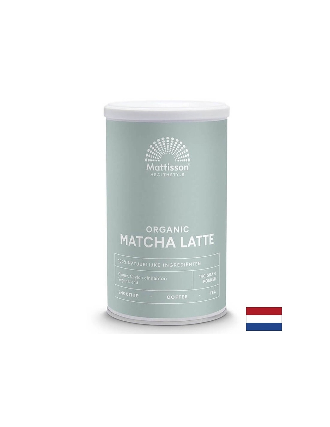Лате с матча, джинджифил и цейлонска канела Био, 140 g прах Mattisson Healthstyle