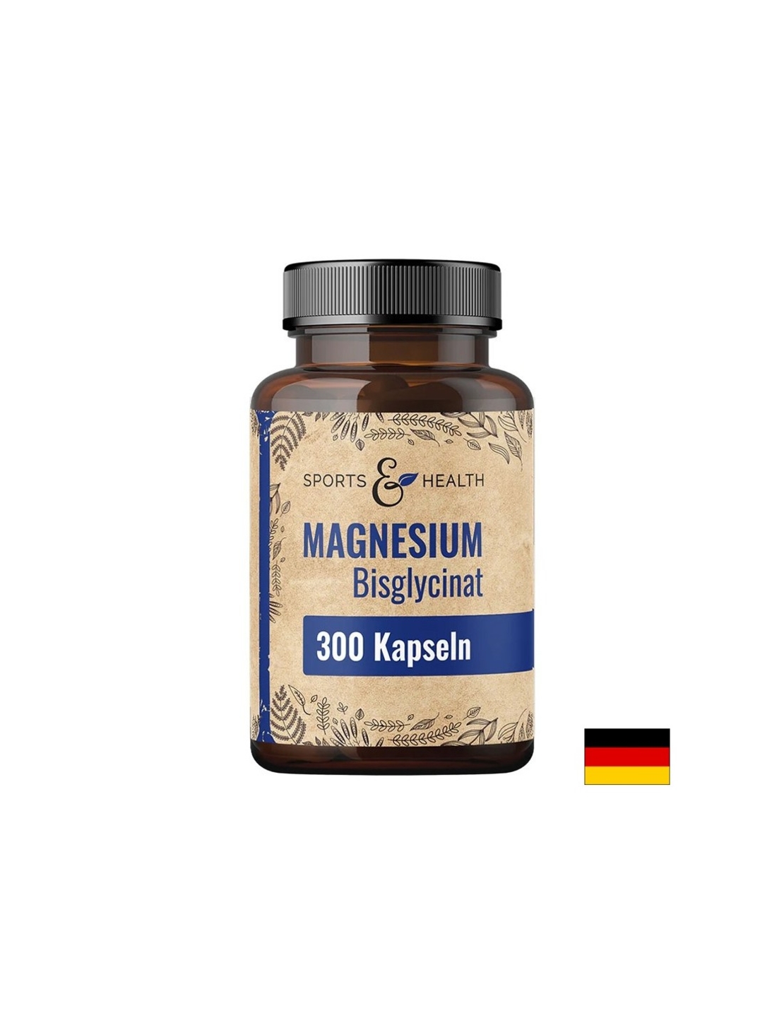 Магнезий (бисглицинат) 133 mg Мускули, сърце и нервна система 300 капсули