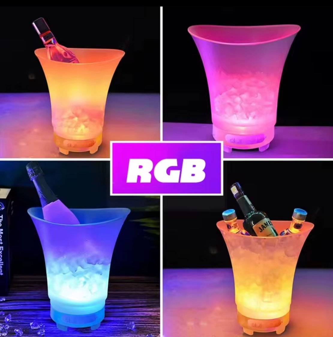 RGB LED Парти ледарка с Bluetooth тонколона – Охладител за напитки и парти осветление