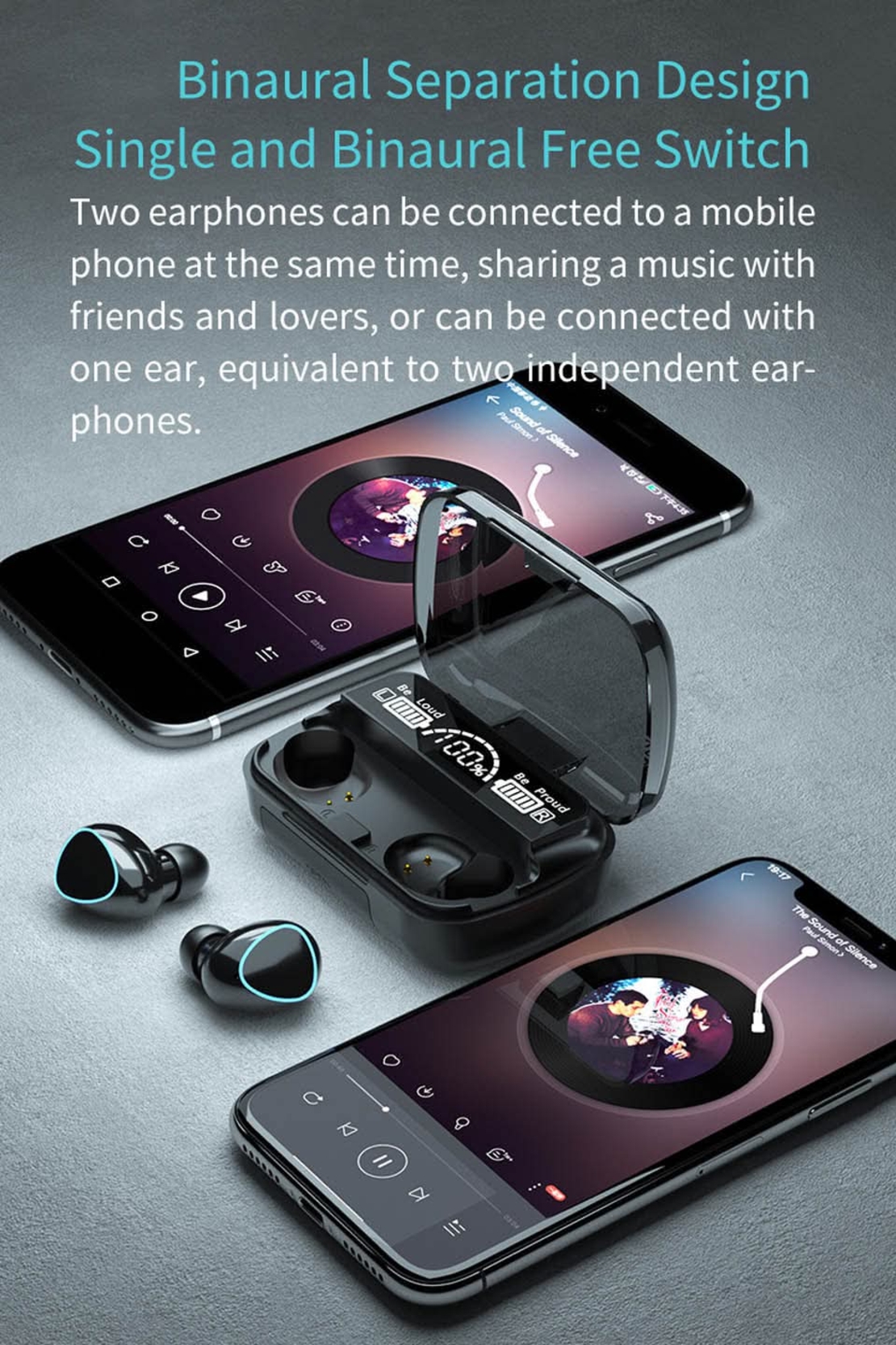 🎧Bluetooth Безжични слушалки модел М10 с уникален звук, и уникално издръжлива батерия.
