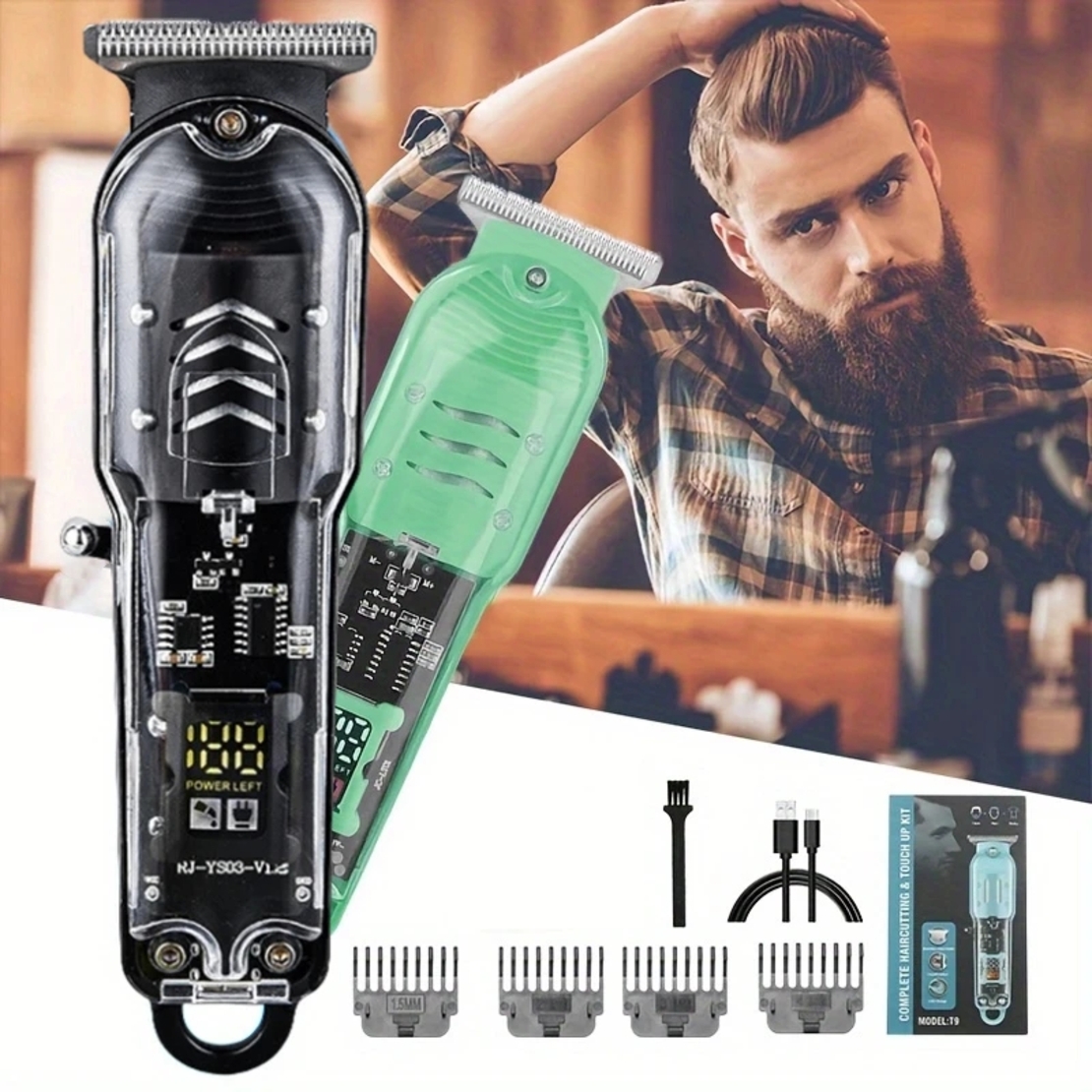 Машинка за подстригване с Дигитален дисплей ,и Li-ion батерия модел ML808