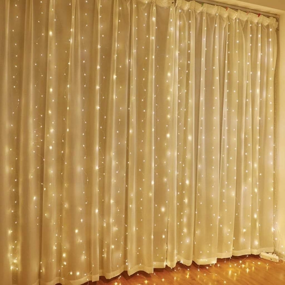 3D LED коледна светлинна завеса голяма 3х3метра