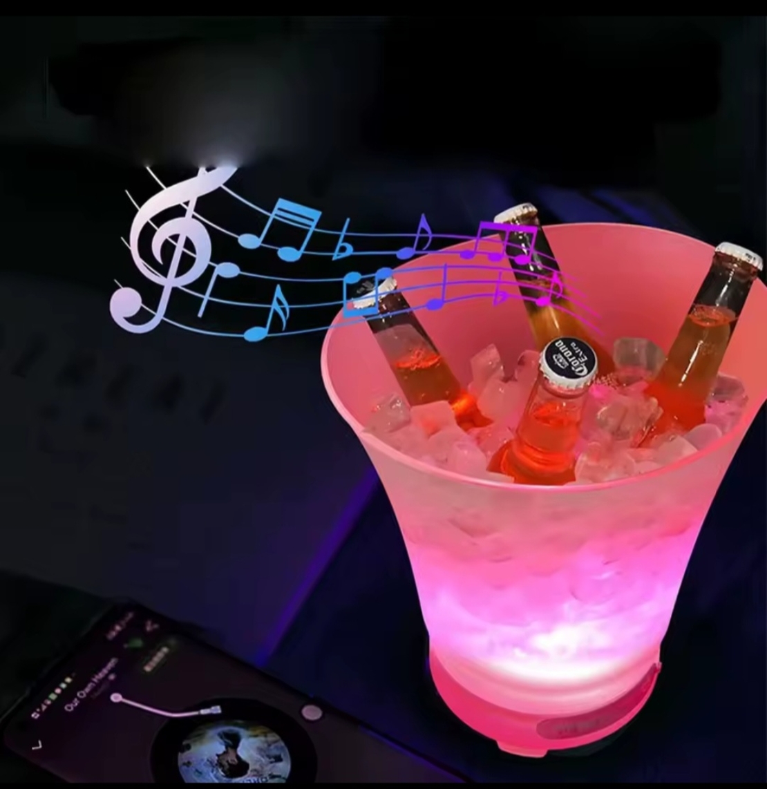 RGB LED Парти ледарка с Bluetooth тонколона – Охладител за напитки и парти осветление
