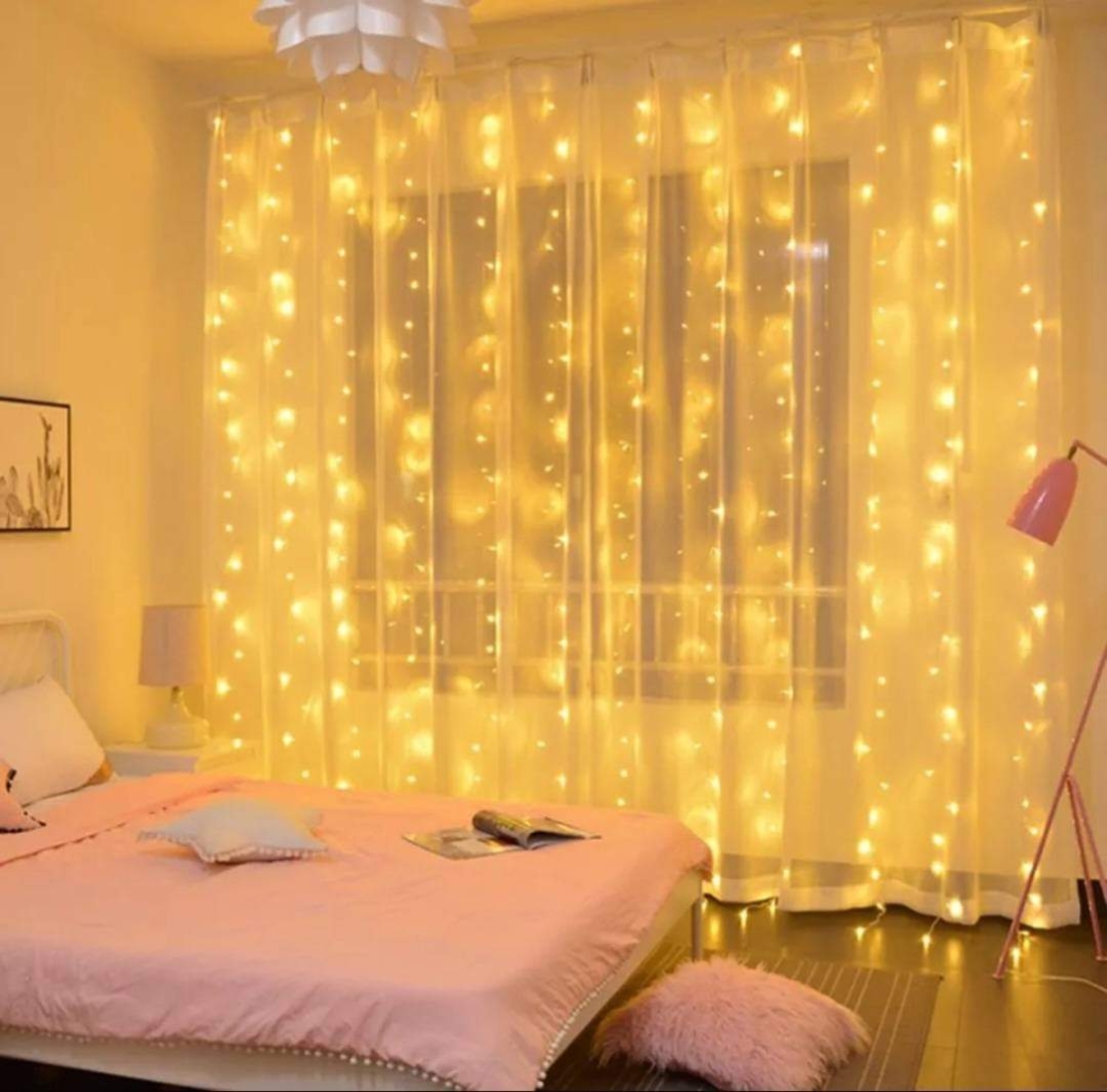 3D LED коледна светлинна завеса голяма 3х3метра