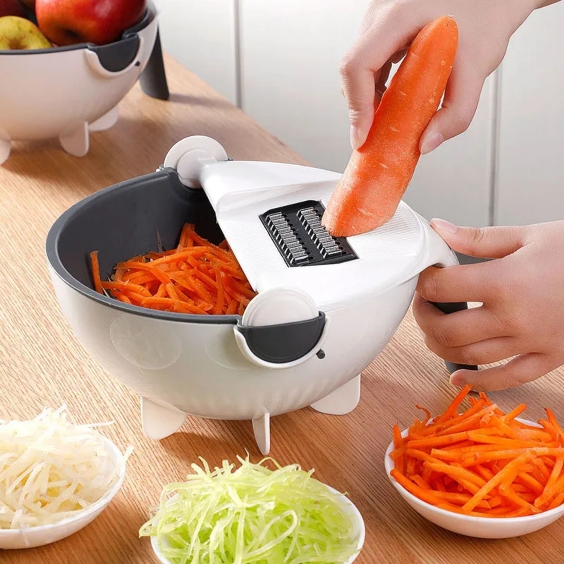 Мултифункционално Ренде 9 в 1 , с купа и цедка