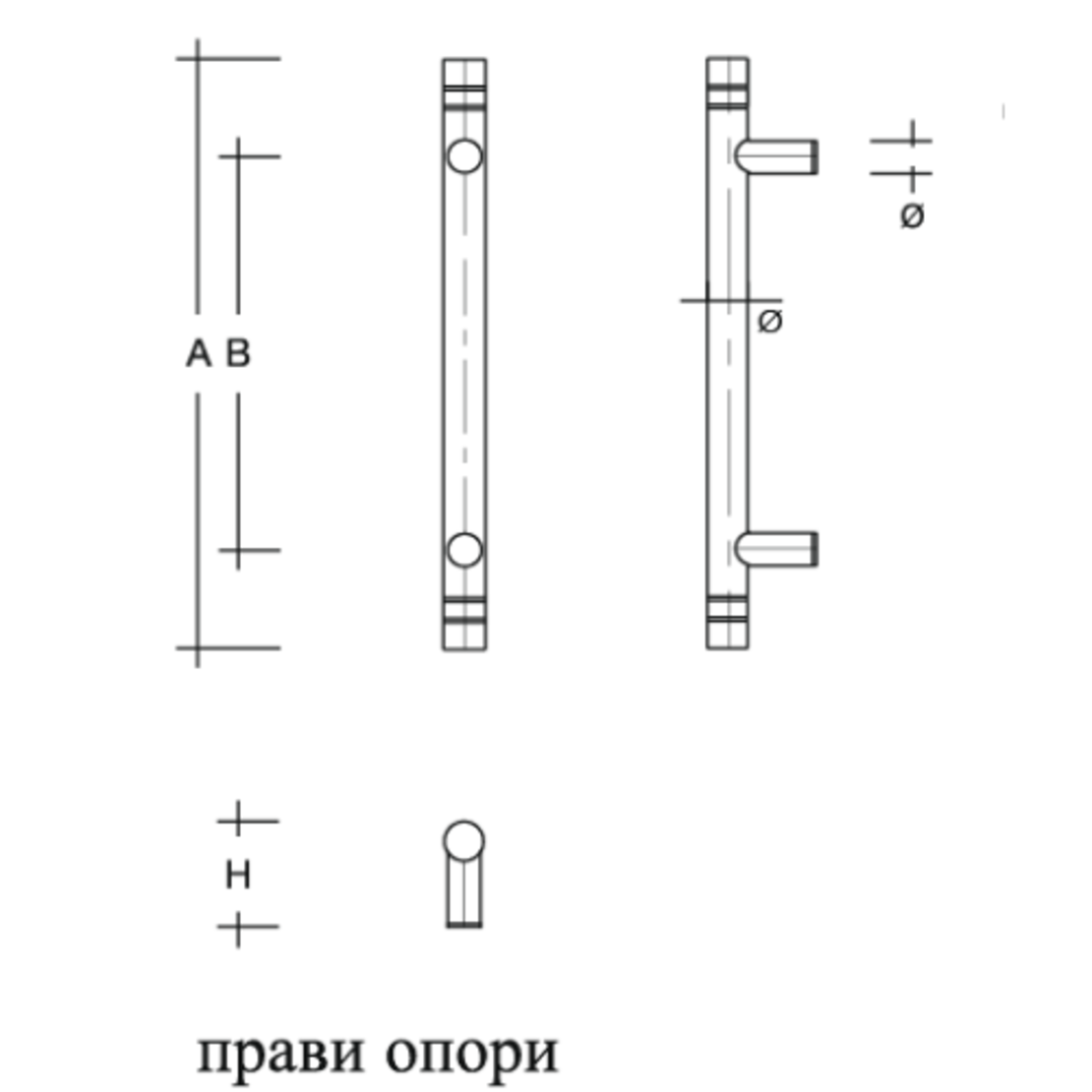 Дръжки за врати с кръгъл профил от Неръждаема стомана с декоративни елементи
