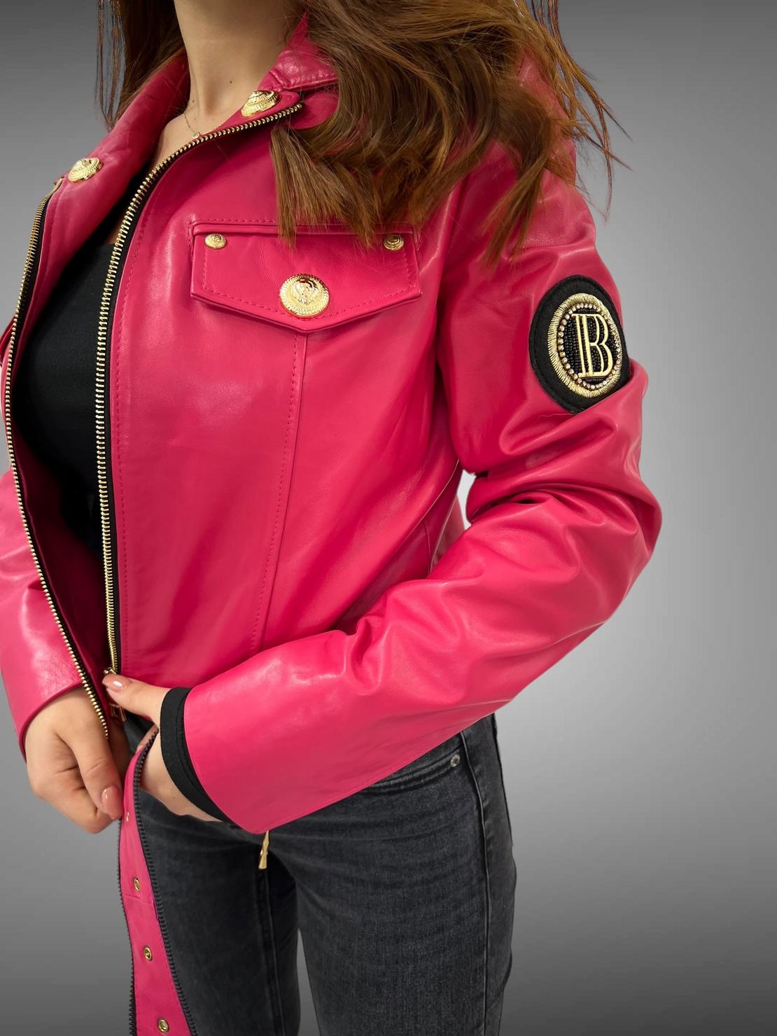 Кожено яке “Pink”