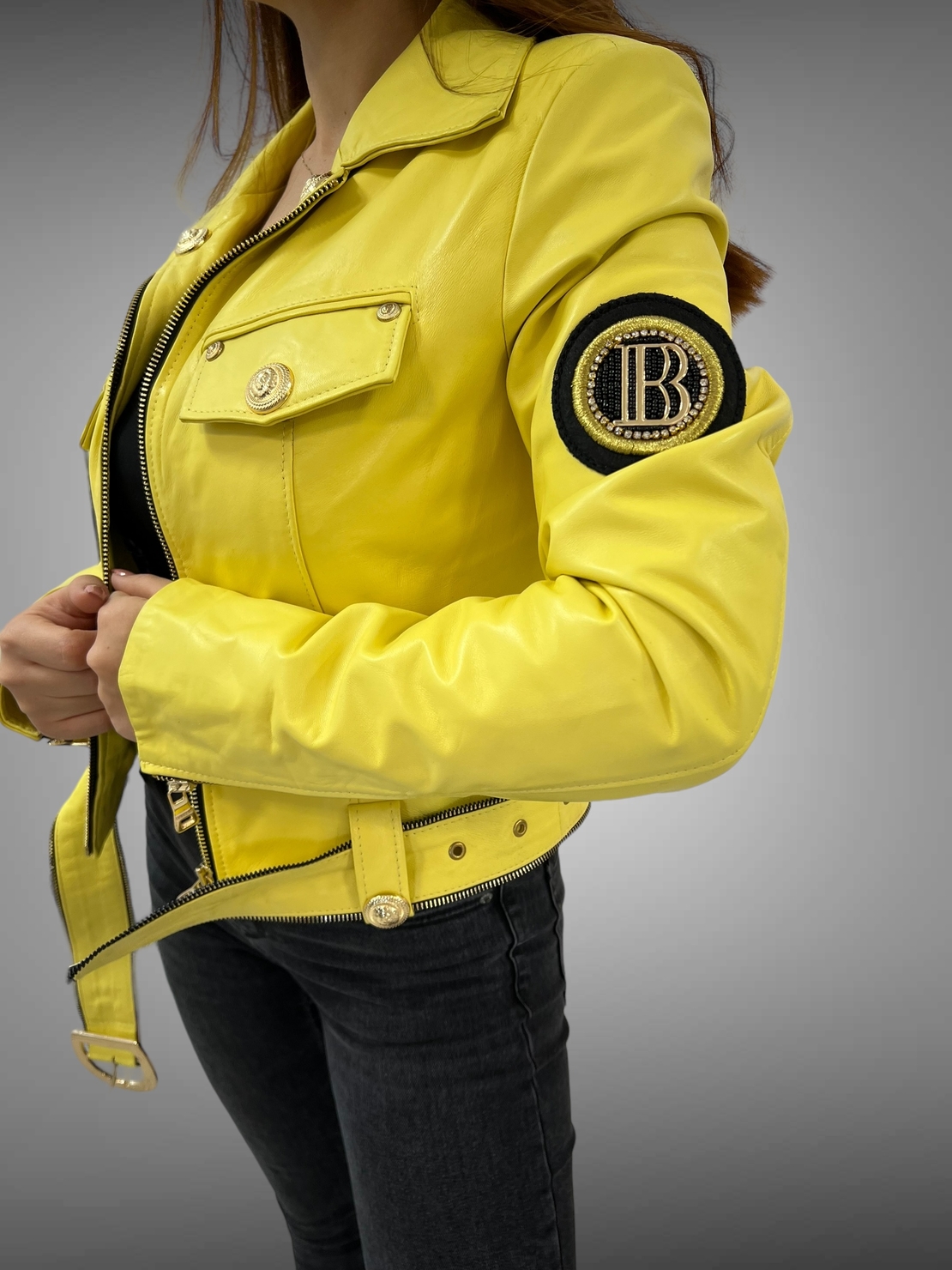 Яке от естествена кожа “Yellow”