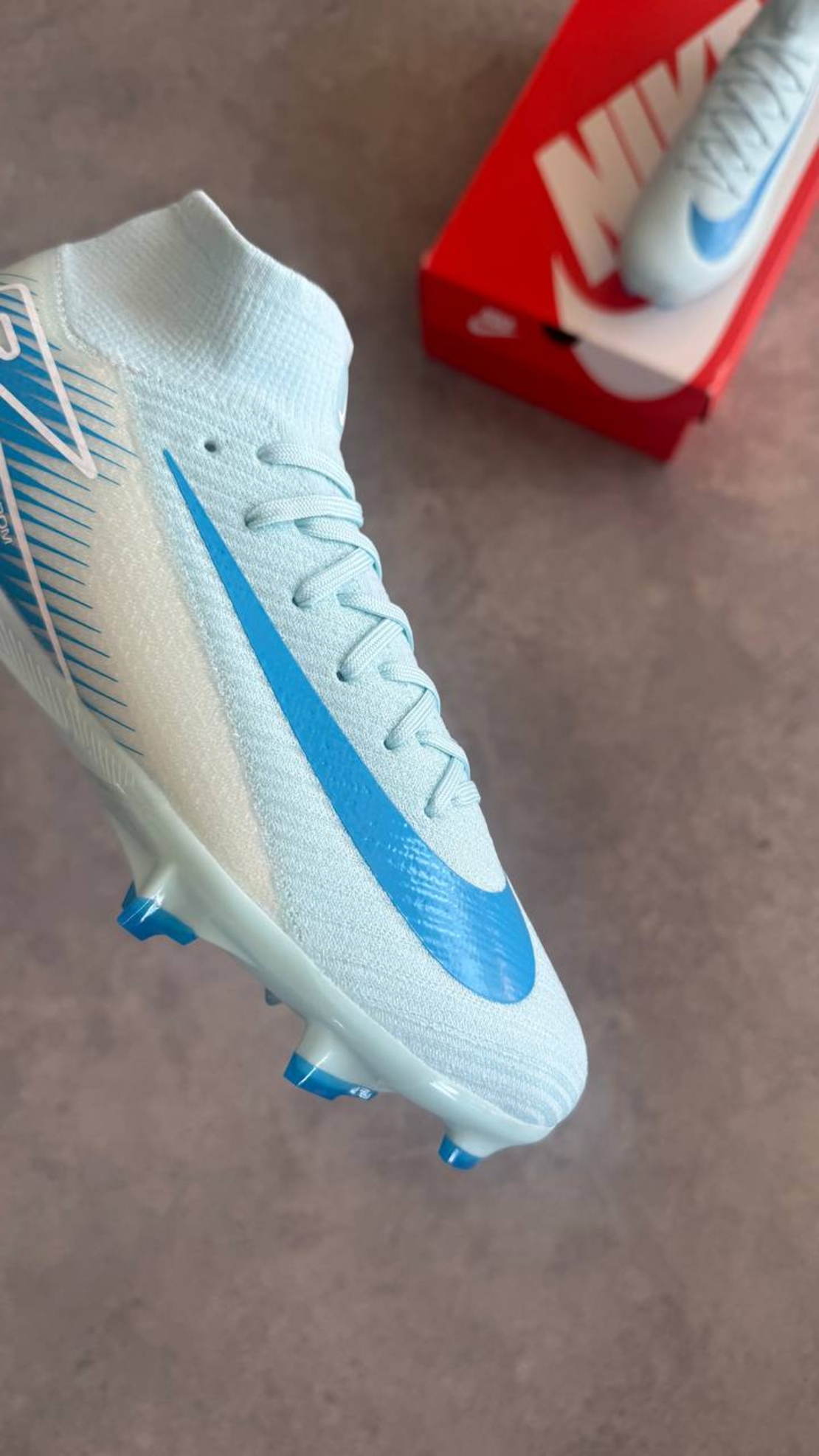 Nike Zoom Mercurial Superfly 9 Pro FG Firm Ground High-Top Blue