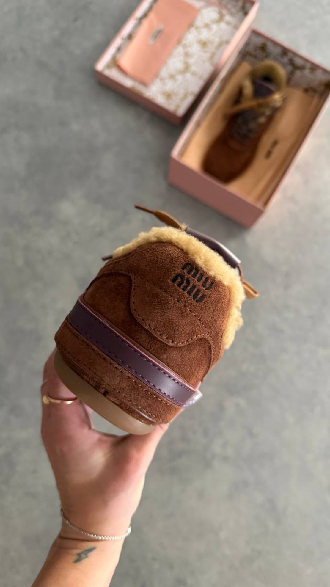 Miu Miu x New Balance 574 SL “Shearling Brown”