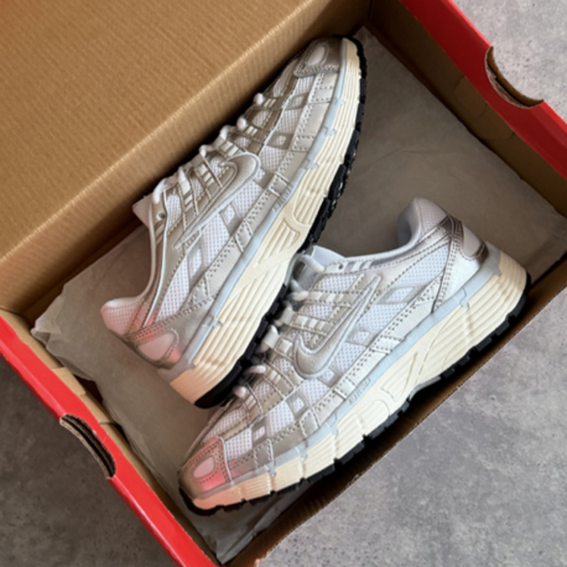 Nike P-6000 White Metallic Silver