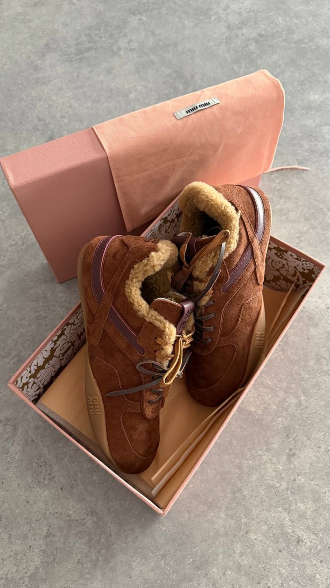 Miu Miu x New Balance 574 SL “Shearling Brown”