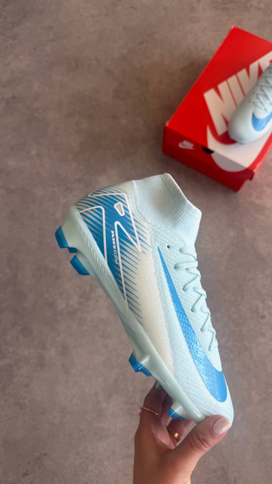 Nike Zoom Mercurial Superfly 9 Pro FG Firm Ground High-Top Blue