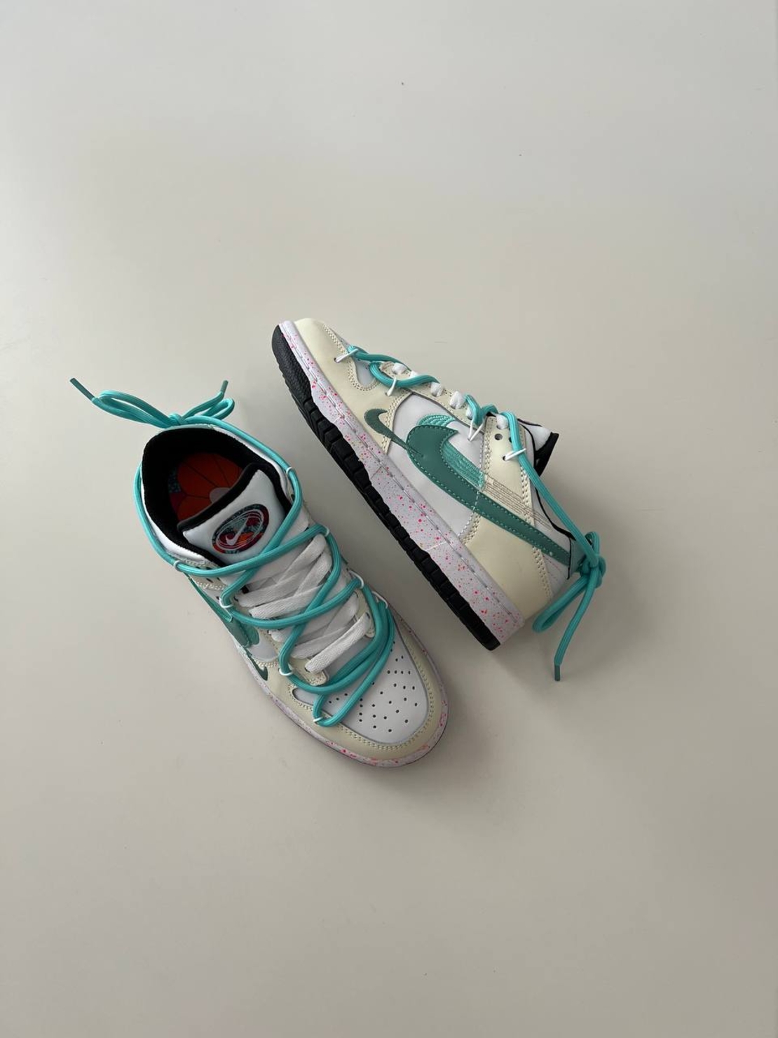 DUNK LOW ‘MULTIPLE AQUA SWOOSHES’ SAIL BLACK