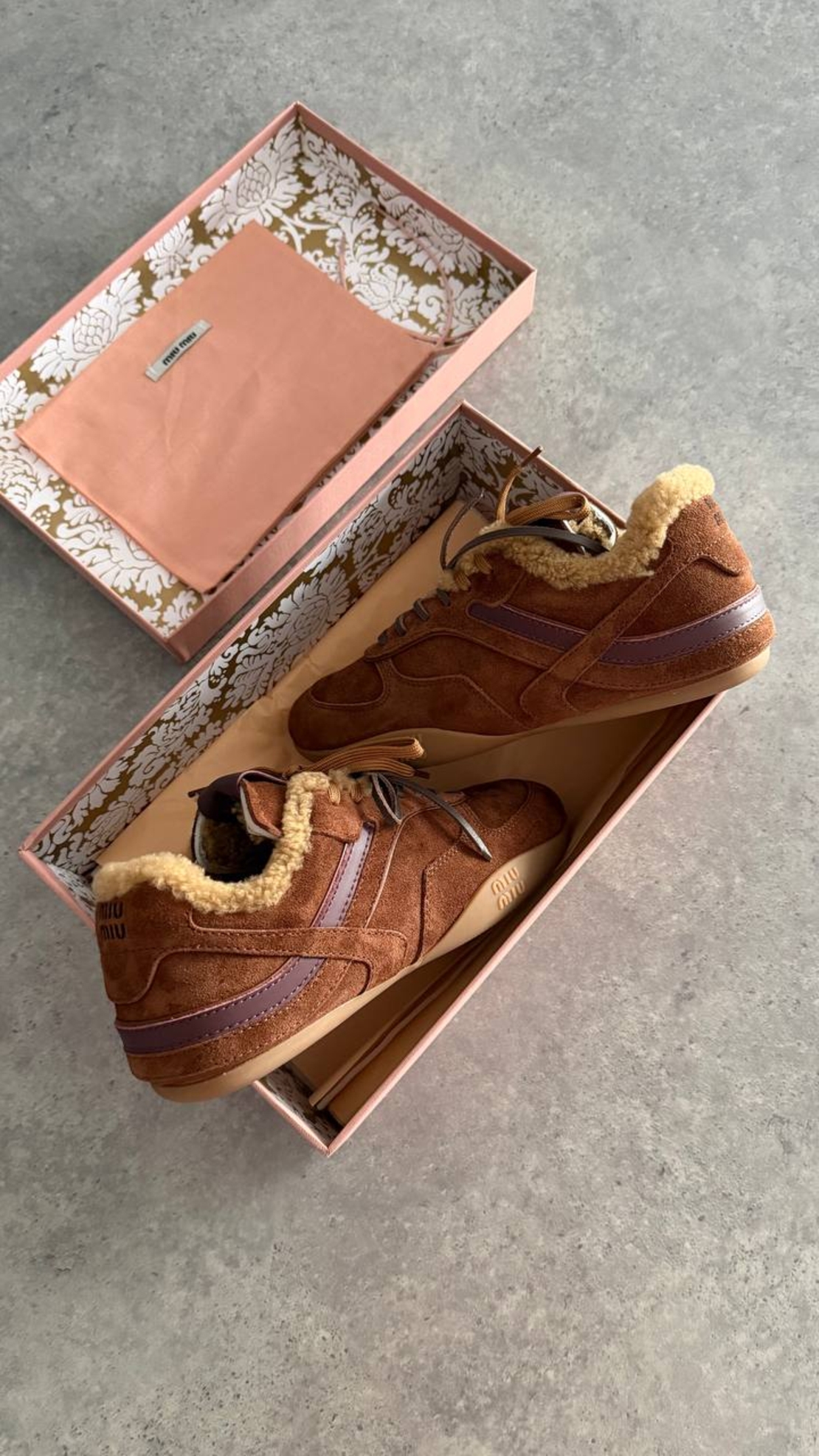 Miu Miu x New Balance 574 SL “Shearling Brown”