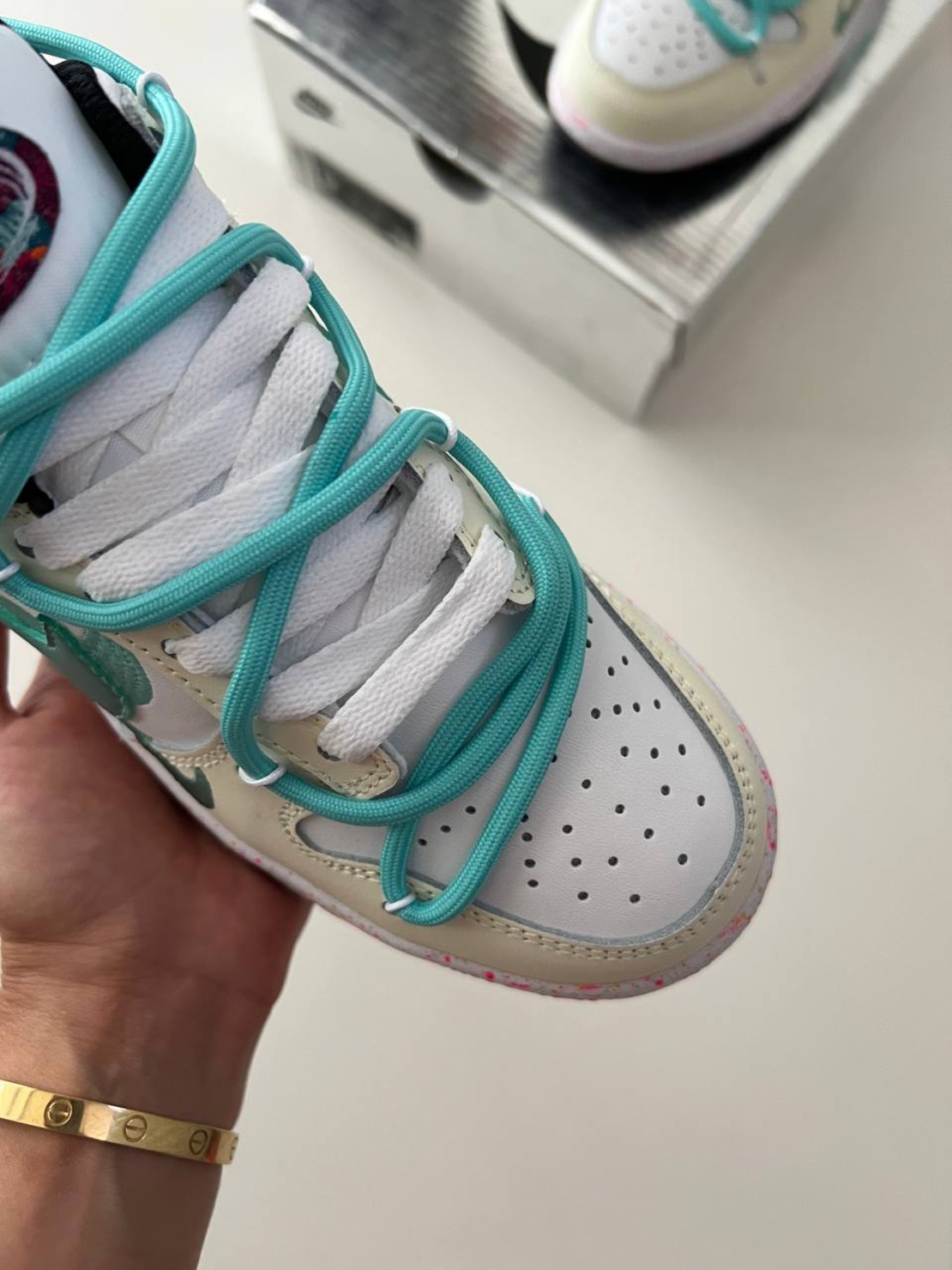DUNK LOW ‘MULTIPLE AQUA SWOOSHES’ SAIL BLACK