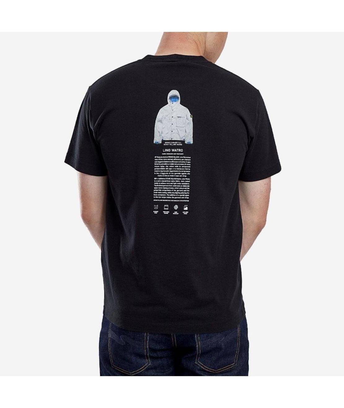 Stone Island Archivio Lino Watro T-Shirt – Black