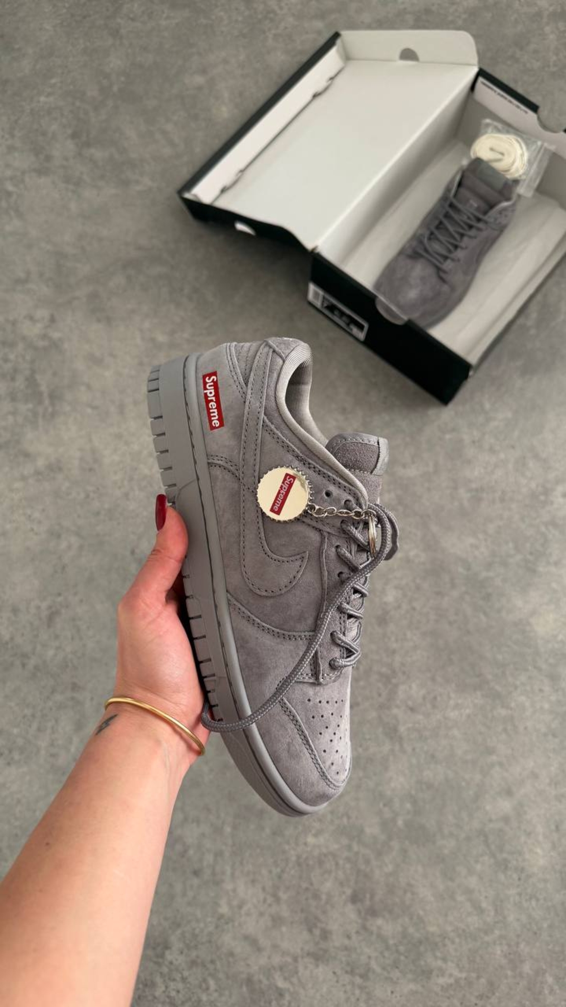 Supreme x Nike SB Dunk Low “Grey”