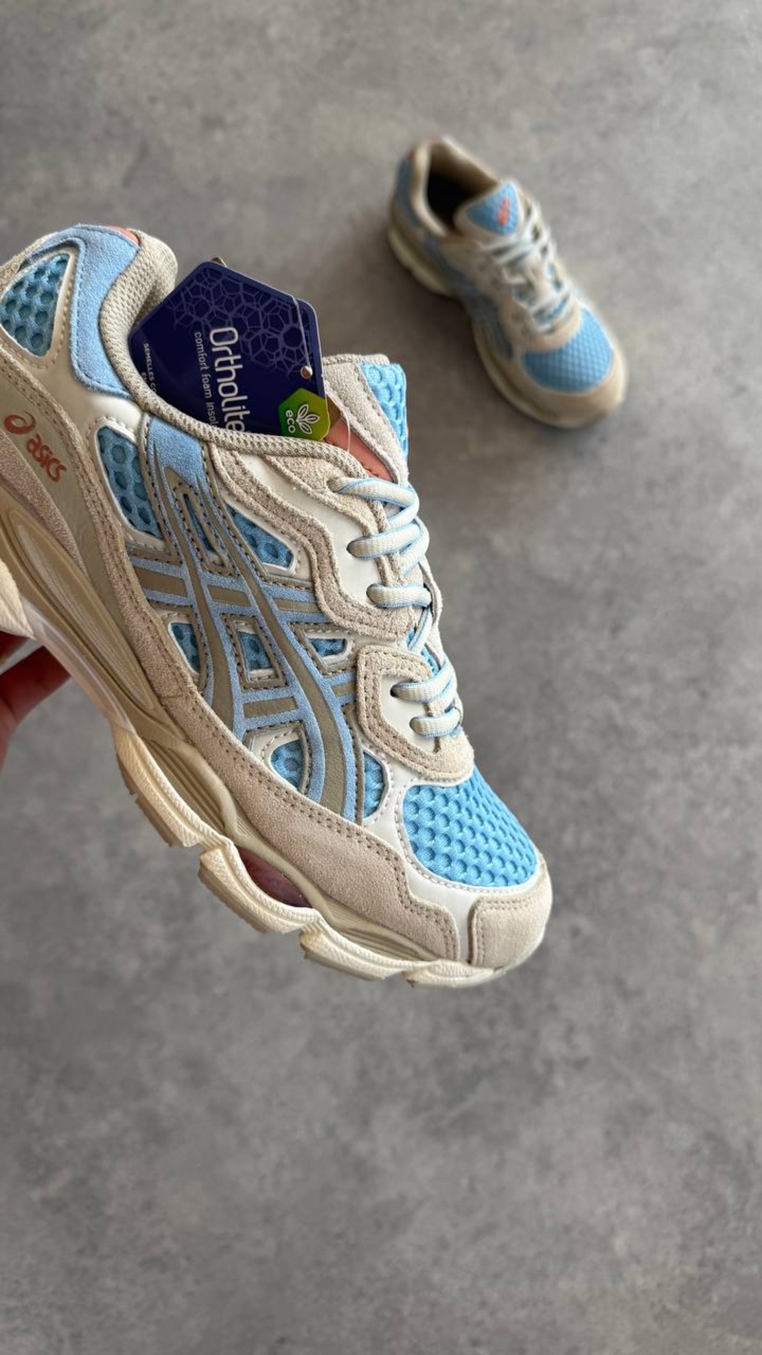 ASICS Gel‑NYC “Harbor Blue / Wood Crepe”