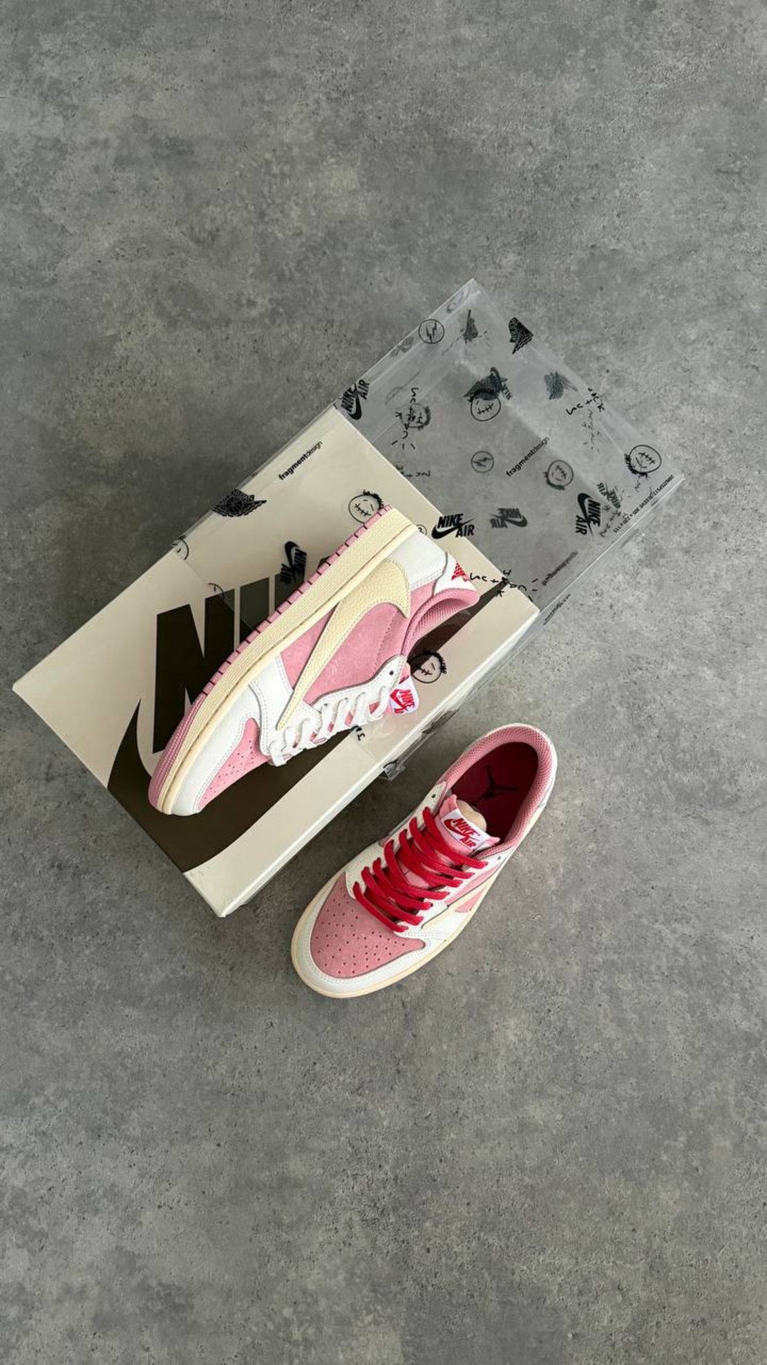 TRAVIS SCOTT X AIR JORDAN 1 AJ1 LOW - SHY PINK