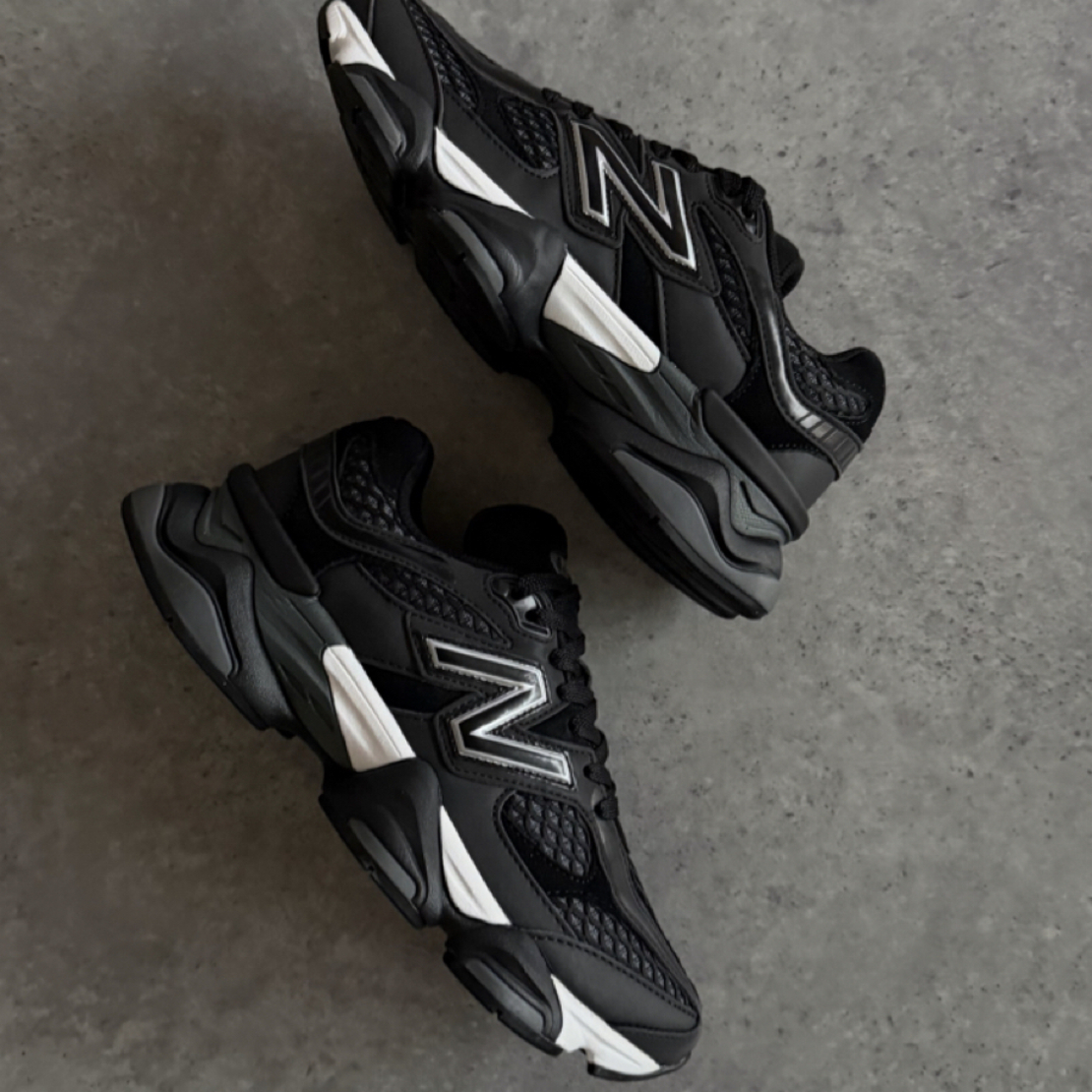 New Balance 9060 Shoe Palace Black Silver