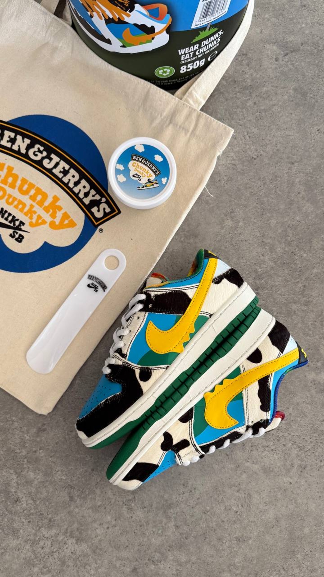 Nike SB Dunk Low Ben & Jerry’s “Chunky Dunky” (Full Box Set)