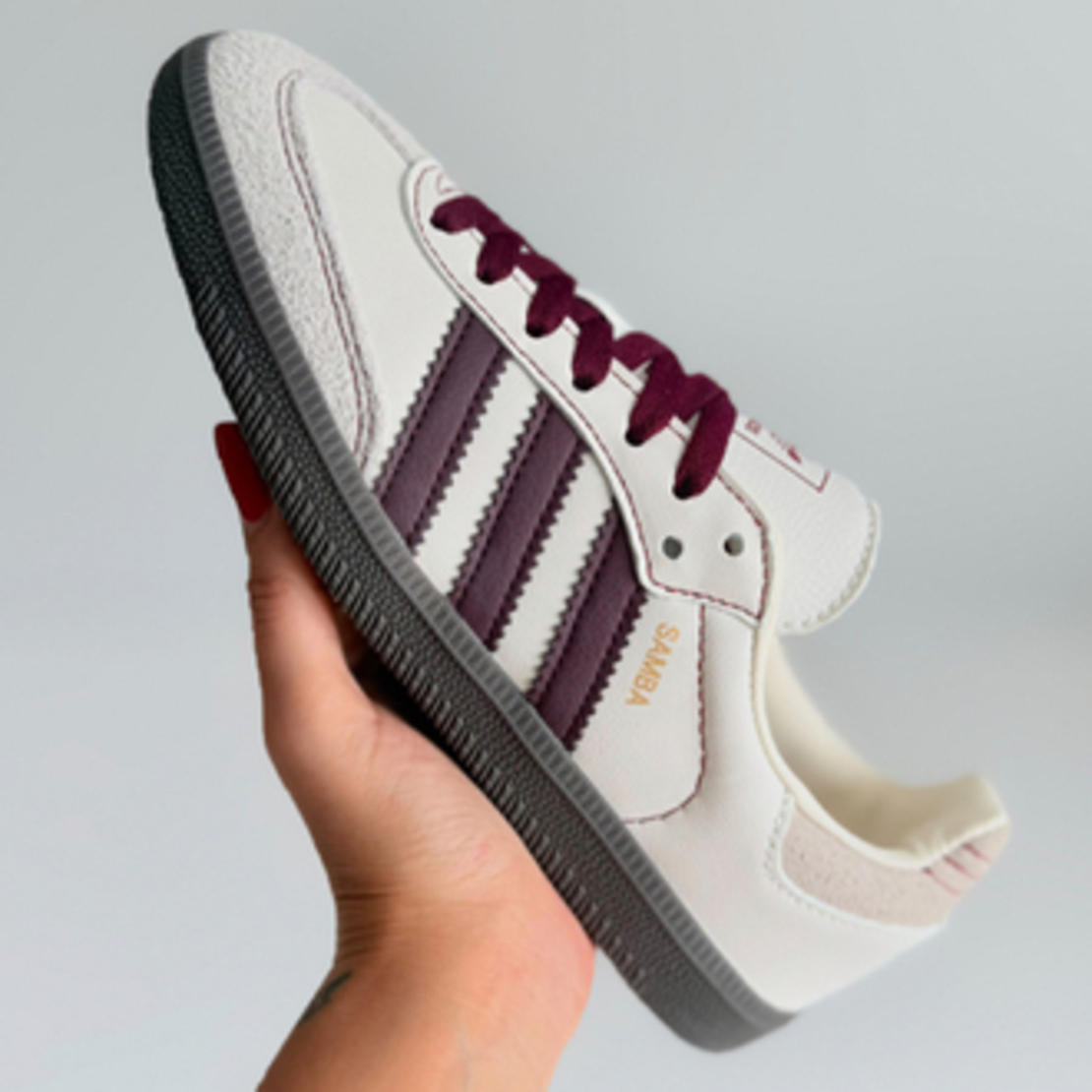 Adidas Samba "Wonder White Maroon"