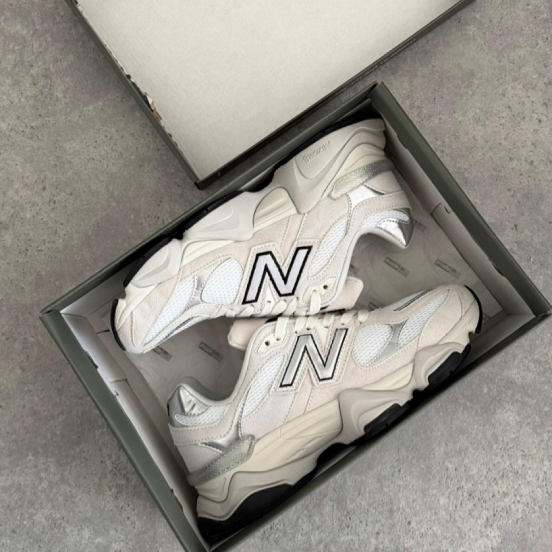 New Balance 9060 'White Black Metallic Silver'
