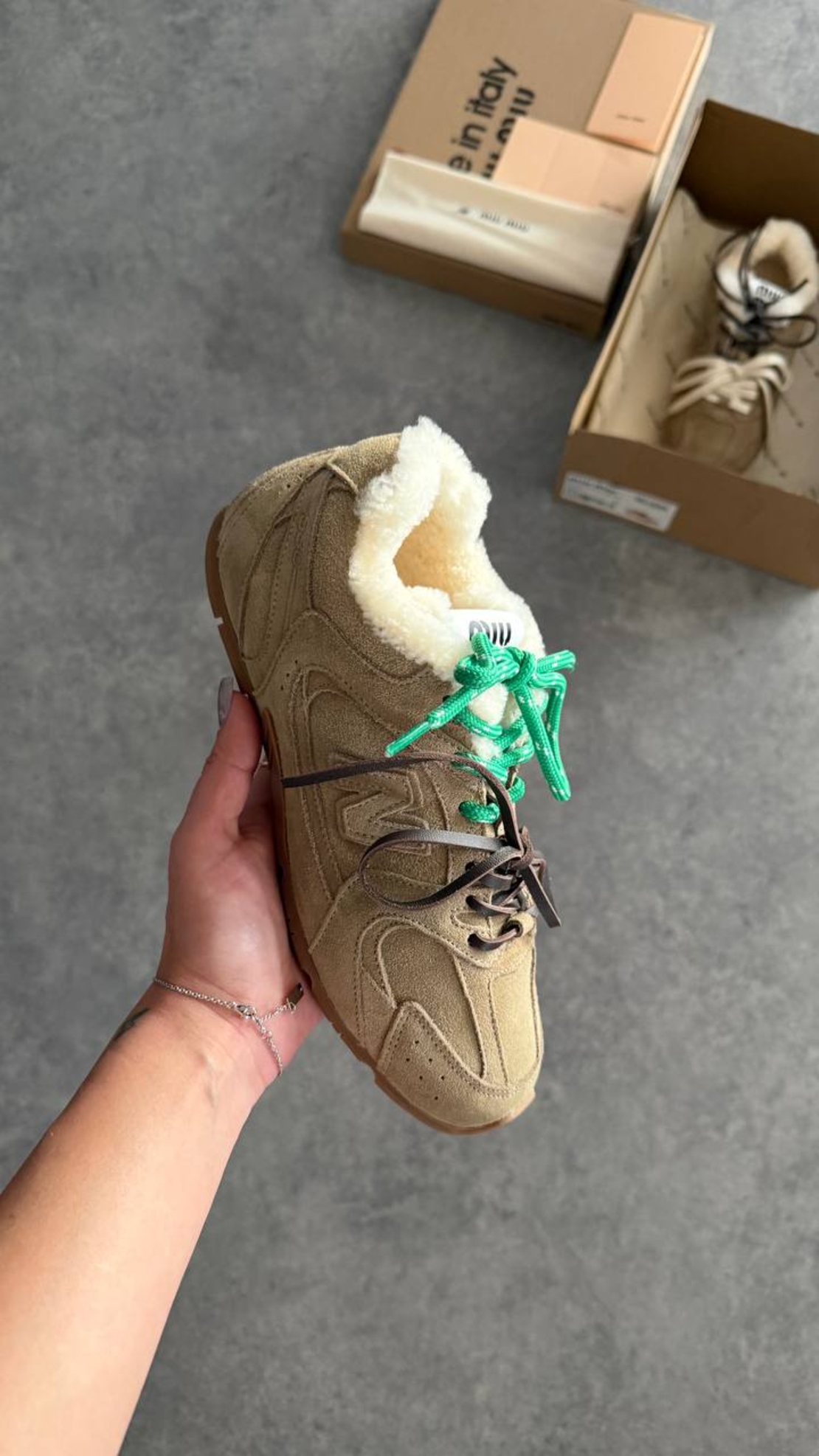 New Balance x Miu Miu 530 SL “Shearling Beige”