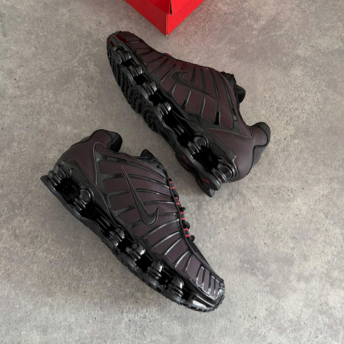 Nike Shox TL Black Black University Red