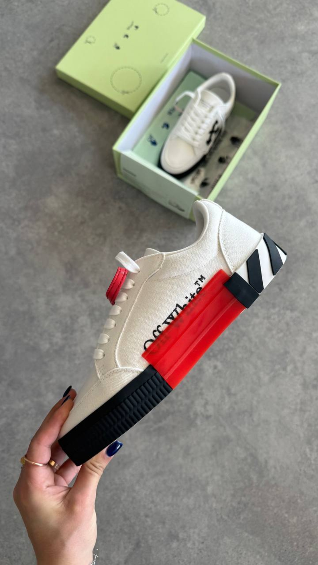 Off-White Canvas Low-Top “White”