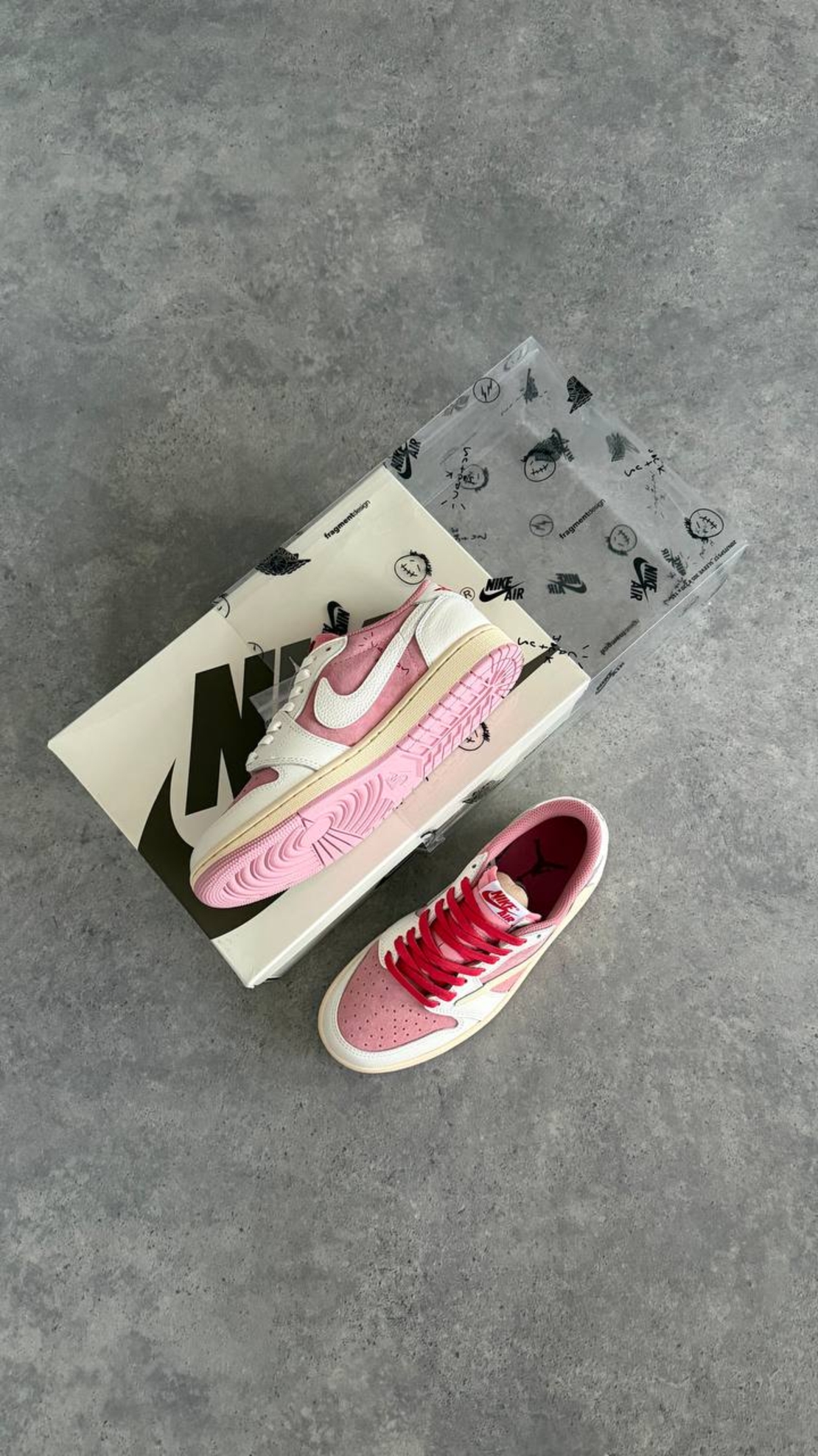 TRAVIS SCOTT X AIR JORDAN 1 AJ1 LOW - SHY PINK
