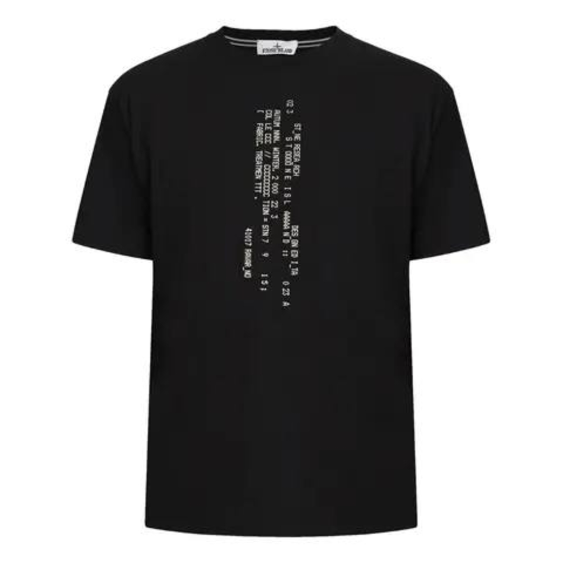 STONE ISLAND CODE GRAPHIC TEE – BLACK