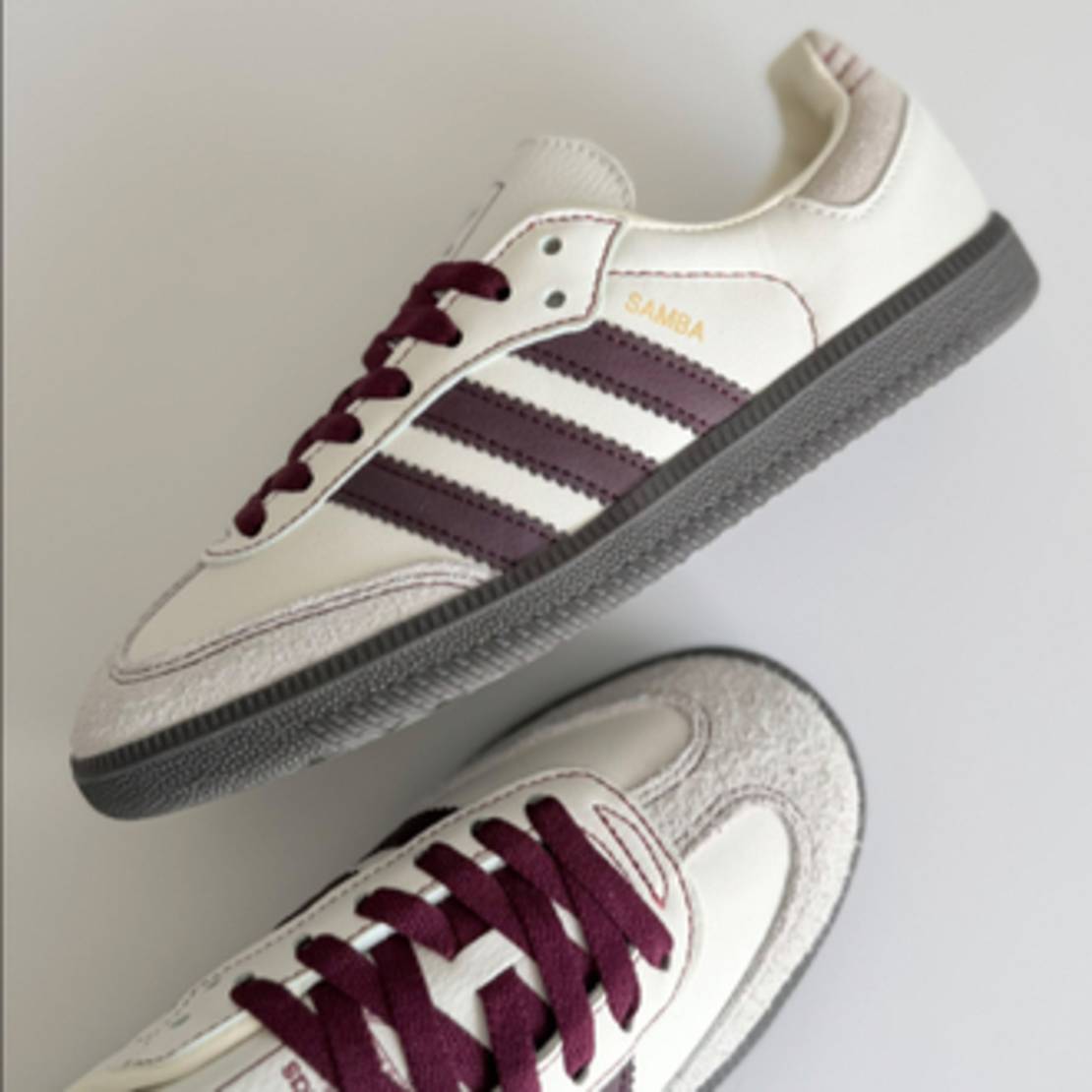Adidas Samba "Wonder White Maroon"