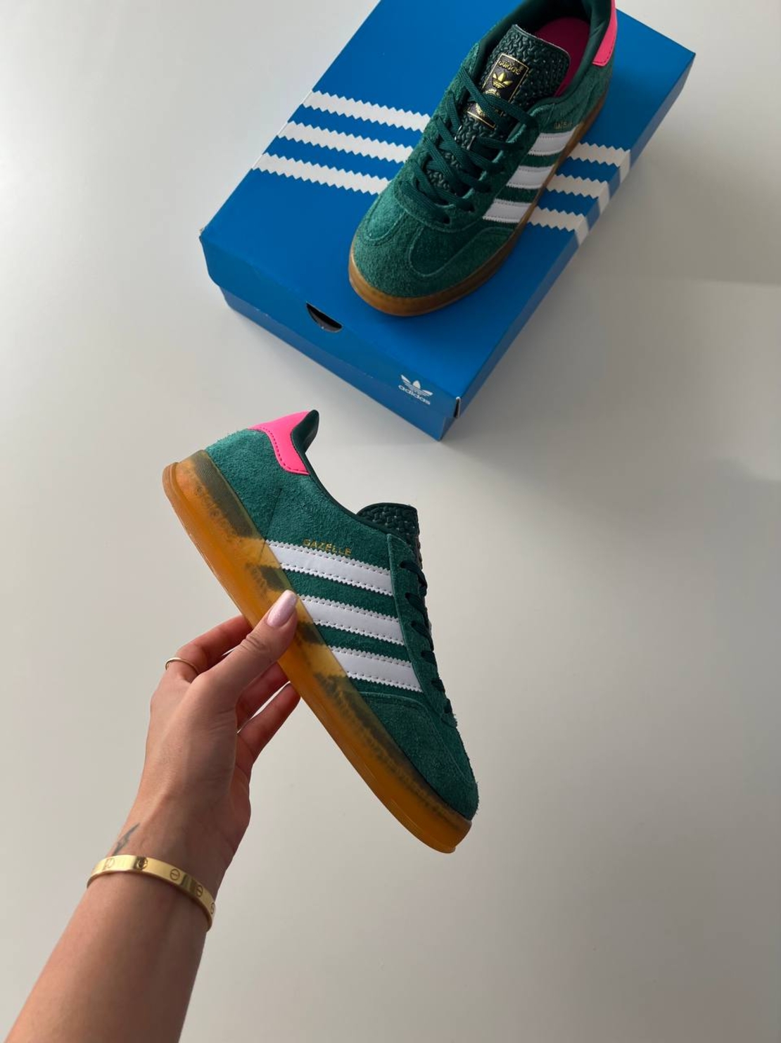 Adidas Gazelle Green Pink