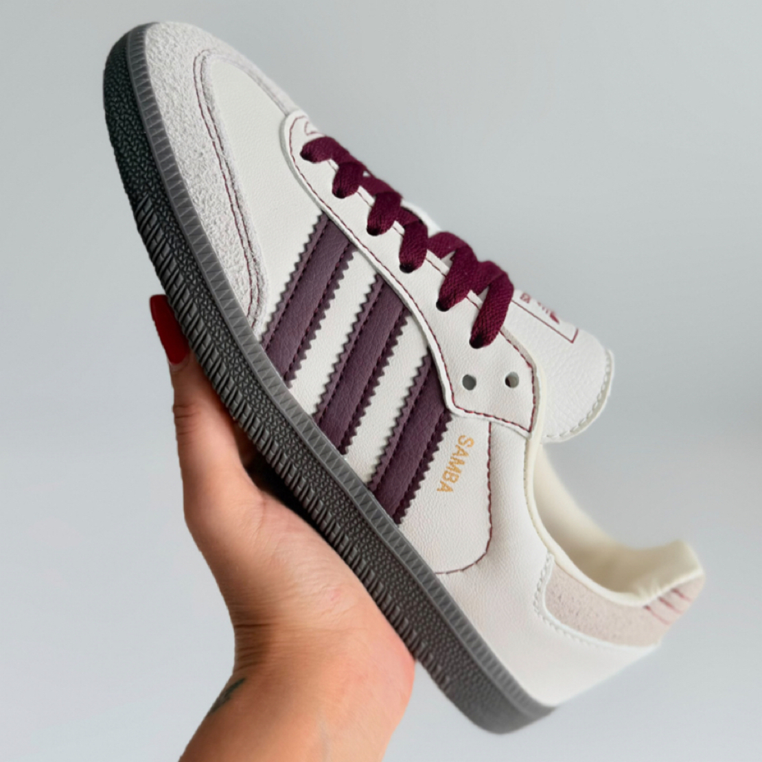 Adidas Samba "Wonder White Maroon"
