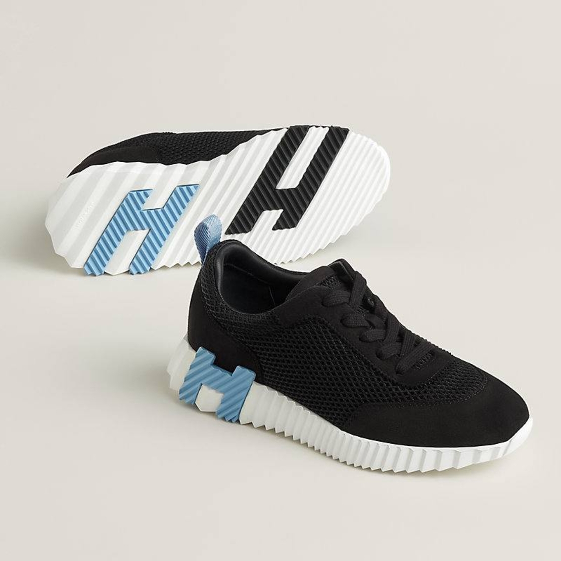 Hermès Bouncing Sneaker „in graphic mesh and suede goatskin“