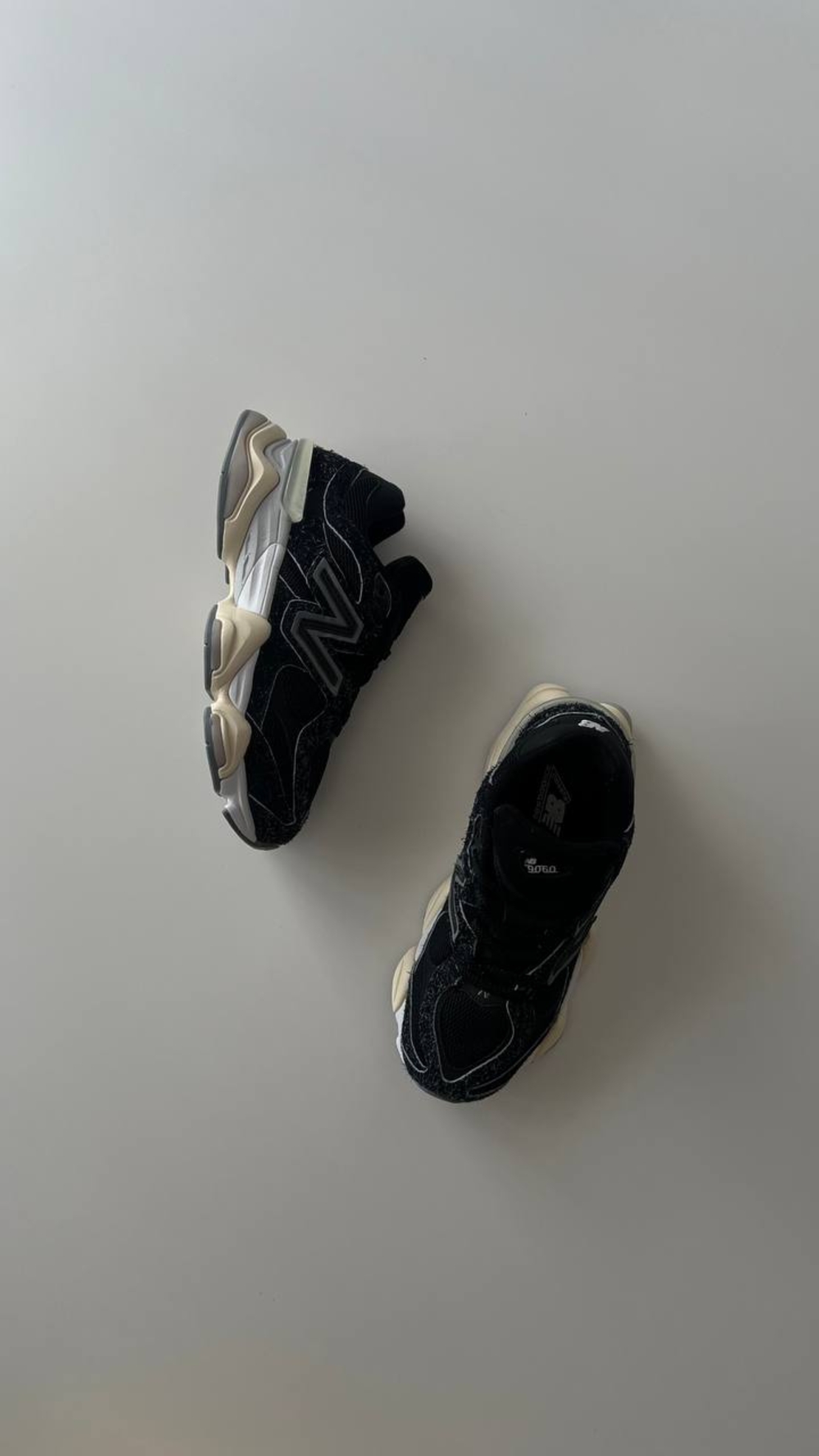 New Balance 9060  SEA SALT BLACK “SUEDE”
