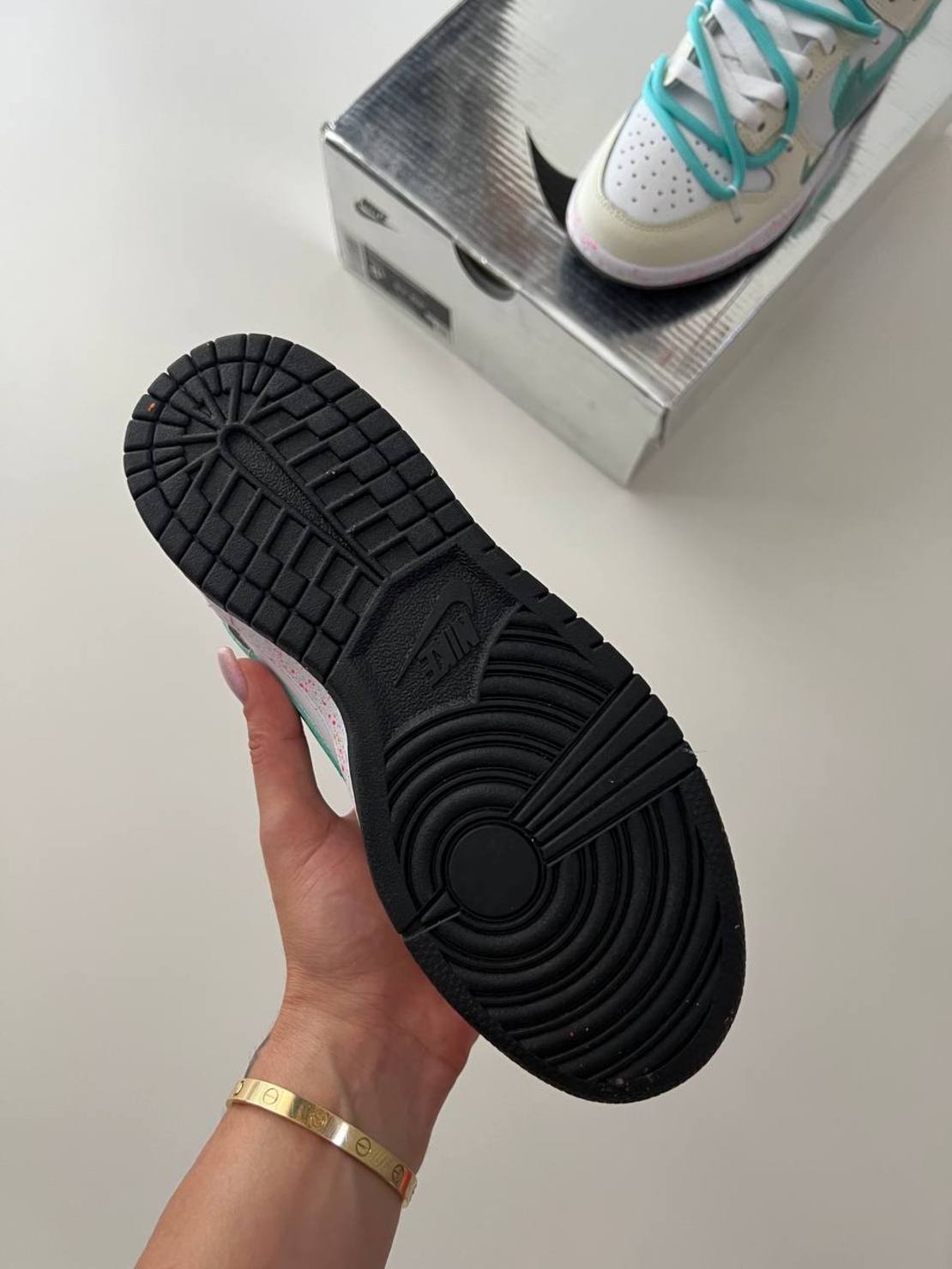 DUNK LOW ‘MULTIPLE AQUA SWOOSHES’ SAIL BLACK